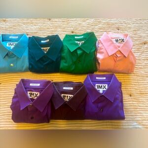 Lot of 7 Men Express Dress Shirt Large